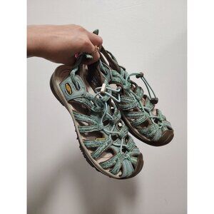 Keen Whisper green close toe open water sandals 7.5